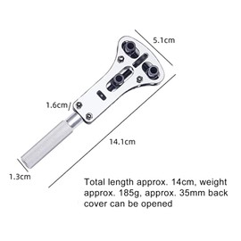 Case Opener with Key, Case Opener Wrist Watch, Professional Case Opener for Keys, with 18 Screws, for Watch Repair, for Removing the Back Panel of the Watch (Silver)
