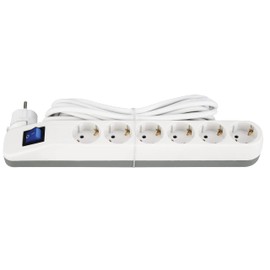 REV ICE 0014640110 Multiple Socket 6-Gang Cable 5 m Max. 3500 W White