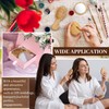 48 Pack Mini Bamboo Hair Brush and Wooden Makeup Mirror