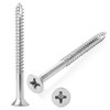 Cauldham Chrome Wood Screws #9 x 2-1/4 Inch for Door