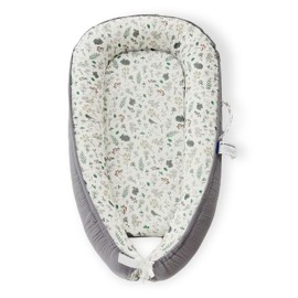 Premium Muslin Baby Lounger - Foldable, Adjustable & Breathable Infant Seat for 0-24 Months, Portable Travel Design with Mesh Liner, Soft & Cozy for Home & On-The-Go