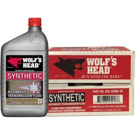 Wolf's Head Super Universal Synthetic Automatic Transmission Fluid (836-92866-56) 1 Quart Bottle, Pack of 12