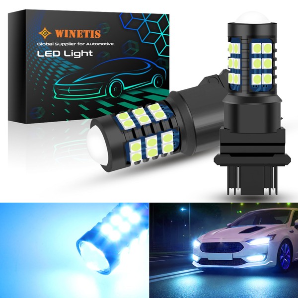 WINETIS 3157 3155 LED Bulbs Ice Blue LED DRL Turn