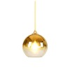 MZSUS Gradient Gold Glass Globe Pendant Light,Spherical Glass Hanging Light