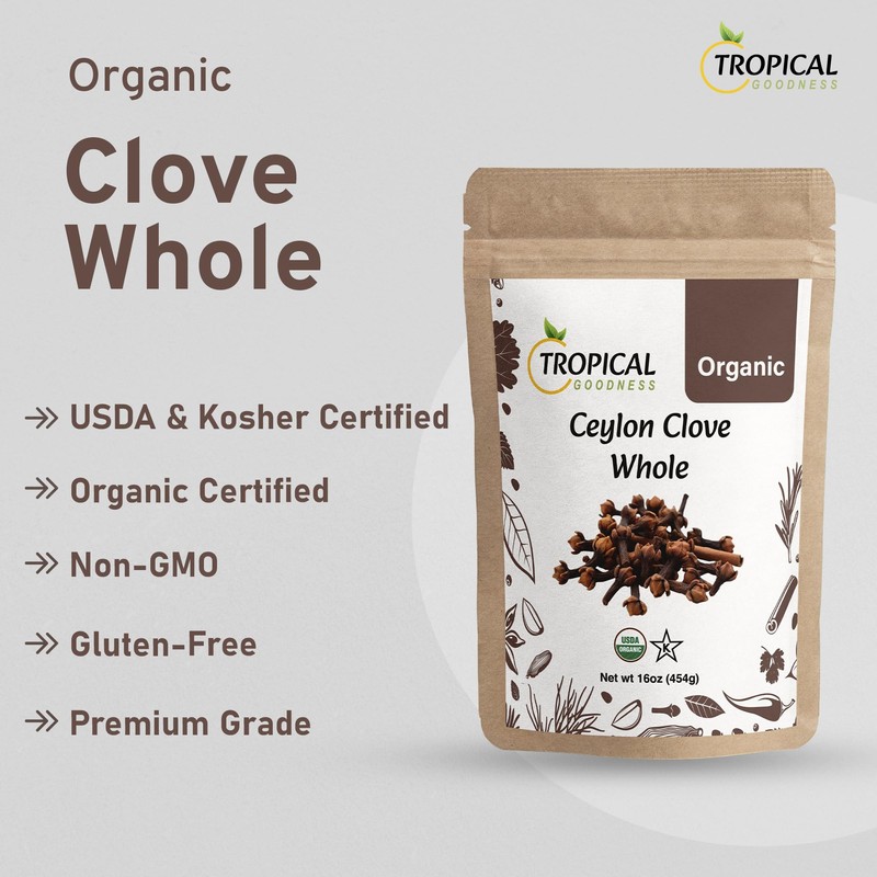 Tropical Goodness Cloves Whole Organic 16 oz (1 lb) |
