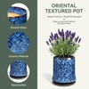 TOSELBAI 11 Inch Ceramic Planter Pot with Saucer Drainage Leak-Proof