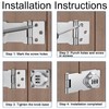 Hasp with Combination Lock Security Hasp with Lock 1 Piece