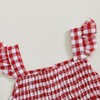 Sasaerucure Summer Outfit Clothes Baby Girl Plaid Cherry Sleeveless Tunic