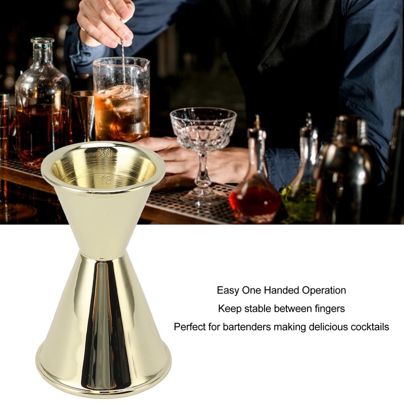 Cocktail Jigger Double Sided Stainless Steel Bar Shot Measuring Cup