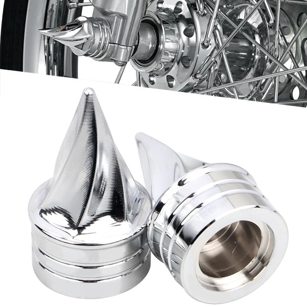 Unbranded Twisted Front Axle Cap Nut Covers For Harley Dyna