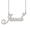 Heart Name Necklace for Women Silver Jacob Ideal