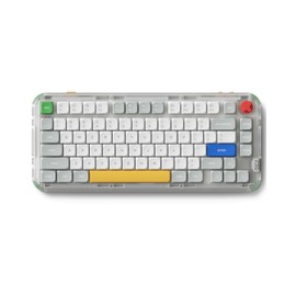 nuphy Kick75 Wireless Mechanical Keyboard with Knob,75% Layout 80 Keys RGB Backlit, Hot Swappable Low Profile Keyboard with PBT Keycaps,Gaming Keyboards, Support BT/2.4G/USB-C (Blush Nano Switch)