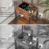 VIMBER Set of 2 End Table with Charging Station, Narrow