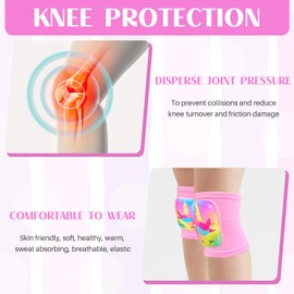AuSletie Kids Knee Pad Volleyball Knee Pads, Soft Breathable Knee Pads for Girls Kids Knees Protective, Knee Pads for Volleyball Yoga Basketball Football Dance Yoga Wrestling Running Cycling