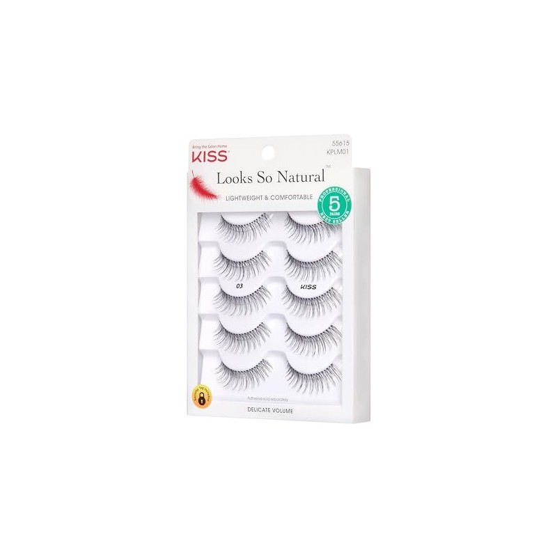 Kiss Products No. 03 Ever EZ Lashes, 10 Count