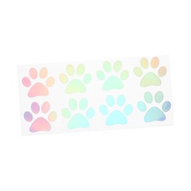 Reflective Cartoon Paw Print Stickers - Cute Claw Shape Wall Decals for Kids Room Decor, 8 Pack, Multi-Color, 1.18 X 1.10 Inches
