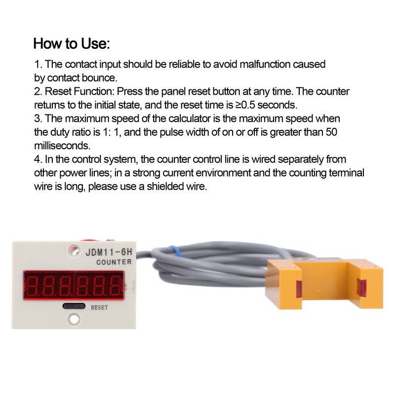 BERM Digital Display Counter Electronic Industrial Sensor Automatic Induction BEM‑6H‑30E4‑CTAC220V