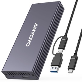 M.2 NVME SSD Enclosure, USB 3.2 Gen2x2 20Gbps Hard Drive Enclosure USB C 10Gbps SSD Enclosure 12+16 Pin SSD Adapter External Mac SSD Enclosure for MacBook