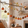 10PCS Pumpkin Garland with String, Hanging Pumpkin Decorations Indoor