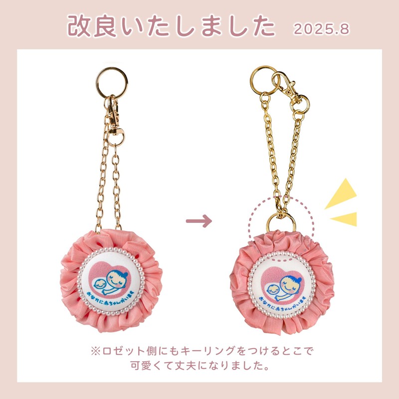 cocomam Maternity Rosette, Fluffy Key Chain, For All To Be