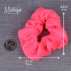 Set of 2 Terry Hair Scrunchies - Neon Pink