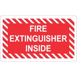 StickerTalk Fire Extinguisher Inside Magnet, 5 inches by 3 inches