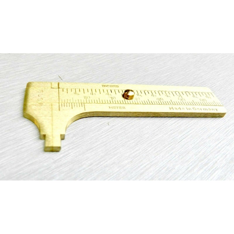 Brass Sliding Gauge Pocket Caliper Vernier 2-1/2" Measuring Tool Made
