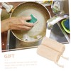 WOONEKY 2Pcs Natural Loofah Sponge Scrubber Lightweight Versatile Kitchen Cleaning