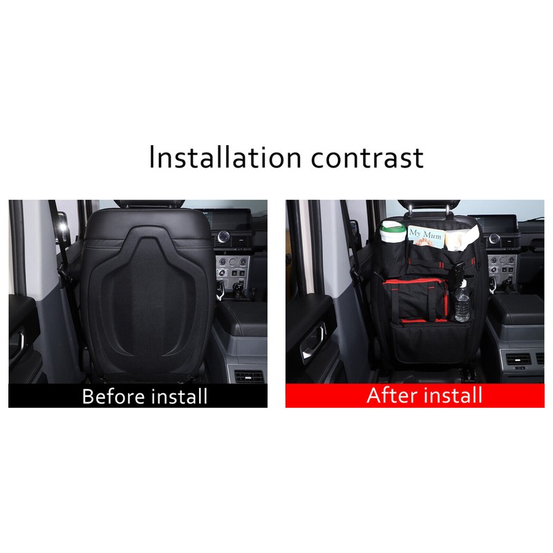 carpart2021 Car Back Seat Organizer Multi-Pocket Storage Tray Bag For