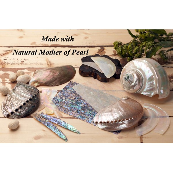 Mother of Pearl Four Noble Plants Double Compact Magnifying Cosmetic Makeup Purse Pocket Mirror, 3.2 Ounce by Antique Alive