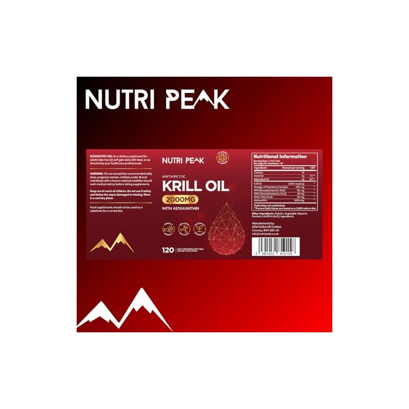 Max Strength Antarctic Krill Oil Softgels | 2000MG | 120