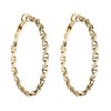 Clip On Earrings - Gold Plated Hoop In A Twisted