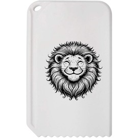 Azeeda 'Happy Lion Face' Plastic Ice Scraper (IC00040991)