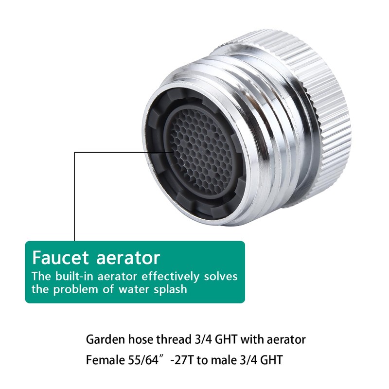 Ceaeso Faucet To Garden Hose Adapter With Aerator,Sink Faucet To