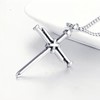Stainless Steel Nail Cross Pendant Necklace with 24 Inch Chain