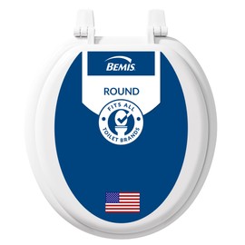 Bemis 400TTA Economy Durable Wood Toilet Seat, Made in USA, Round, White