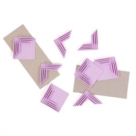 Craftelier - Set of 8 L-Shape Squares or Corners Assembly Clamps for Cardboard | Suitable for 1.5 mm, 2 mm and 3 mm Thicknesses | Includes a Cardboard Storage Bag | Purple Colour