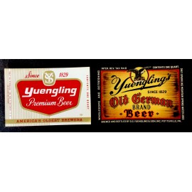 2 NOS 1-YUENGLING OLD GERMAN &1-YUENGLING PREMIUM YUENGLING & SON QT BEER LABELS