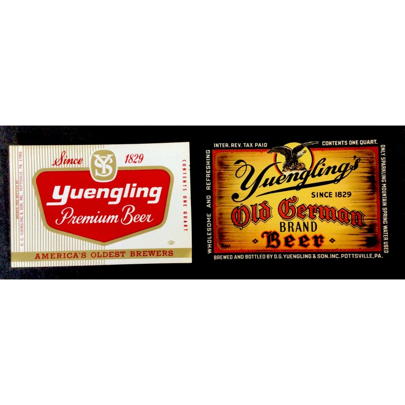 2 NOS 1-YUENGLING OLD GERMAN &1-YUENGLING PREMIUM YUENGLING & SON