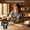 12 Pack Inspirational Black Candle Tins with Lids, 10 oz