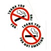 THANK YOU FOR NOT SMOKING stickers | white | outdoor