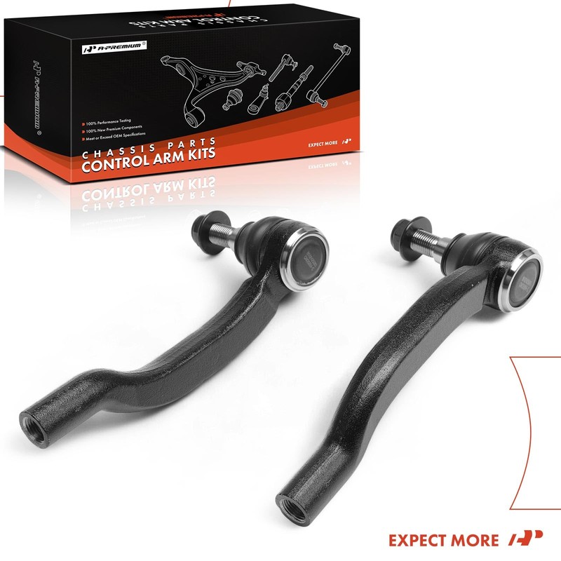 A-Premium 2 x Front Outer Tie Rod Ends, Compatible with