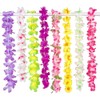 36Pcs Hawaiian Wreath Necklace Colorful Tropical Wreaths Hawaii Flowers Wreaths