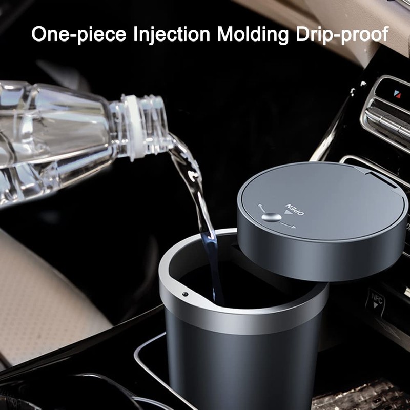 TOTMOX Waterproof Car Garbage Can, Car Trash Can w/Lid Leak-Proof
