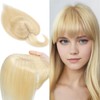 SEGO 100% Real Human Hair Toppers with Bangs,Silk Base 150%