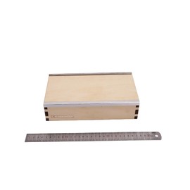 LANTWIT Fingerboard Ramp – Box Curb, Handmade Wooden Ramp with Steel Coping, Mini Skate Obstacle for 96mm Fingerboards