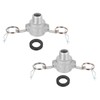 PATIKIL 0.75" Aluminum Cam and Groove Fitting, 2 Pcs Part-B