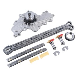 DOLKSN Timing Chain Kit Water Pump Fit For 2011-2019 Ford Edge Explorer F-150 Mustang Taurus Transit-150；2011-2016 LINCOLN MKS MKX MKZ 3.5L 3.7L V6 3496cc 3726cc BL3Z-6268-A, AT4Z-6268-A