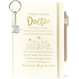 Doctor Gifts for Women, Doctor Journal 200 Pages Notebook A5 Lined with Pen, Best Doctor Ever Keychain, Female Doctor Gift, Appreciation Gift for Doctor Woman Birthday Christmas White Coat Ceremony