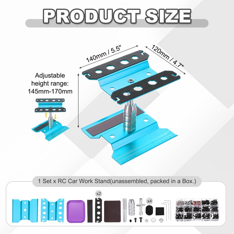 sourcing map 1 Set RC Car Work Stand Lift Lower